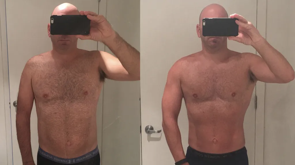Before and after: Testosterone Therapy & Body Recomposition at Rewind Anti-Aging of Miami