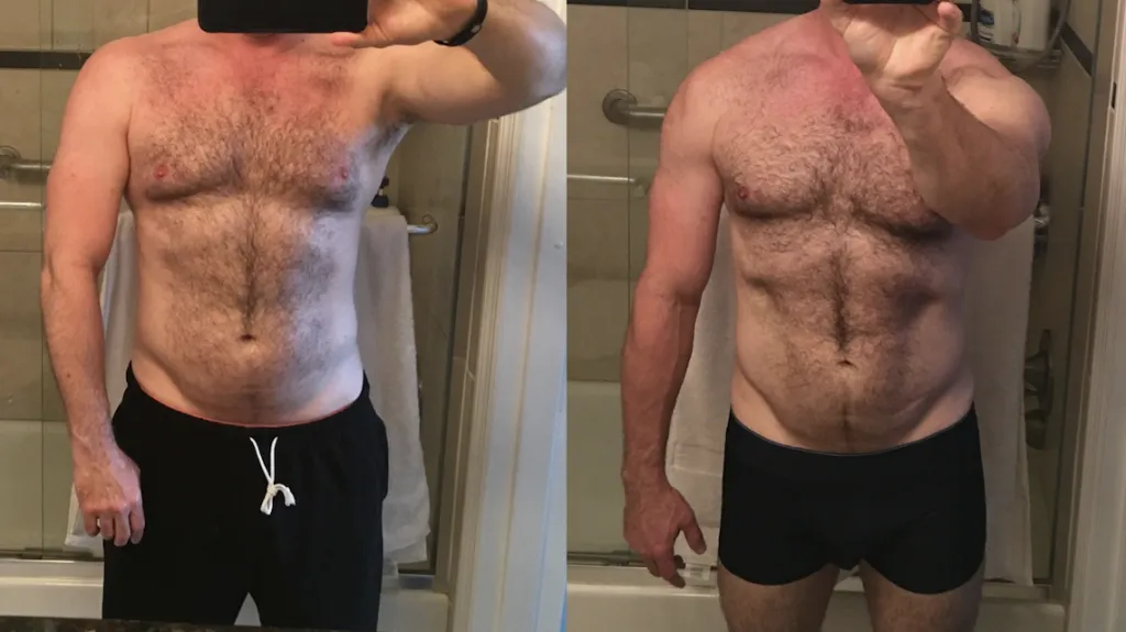 Before and after: GLP-1 Protocol — 4 Month Result at Rewind Anti-Aging of Miami