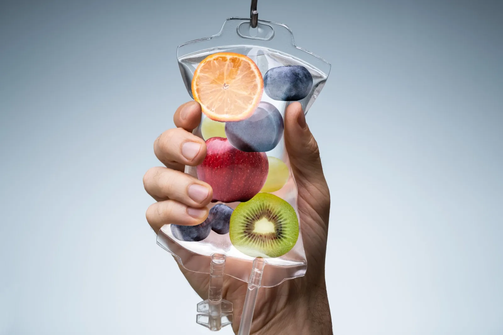 Patient receiving IV vitamin infusion therapy at Rewind Anti-Aging Miami